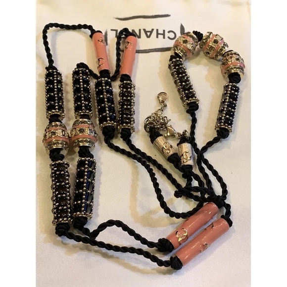 Chanel Pink Enamel Necklaces - Picture 8 of 9